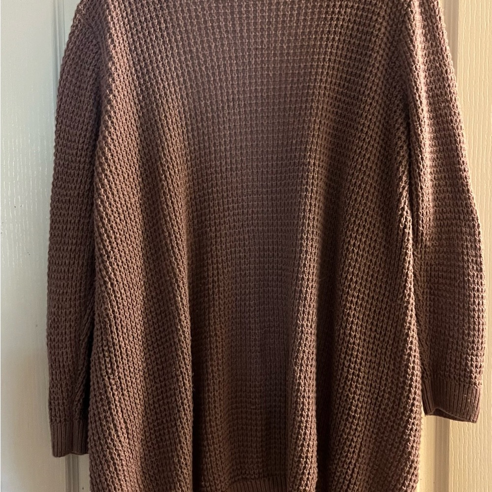 Emma’s Expressions Chocolate Brownish Mauve Women's Cardigan - Picture 2 of 5